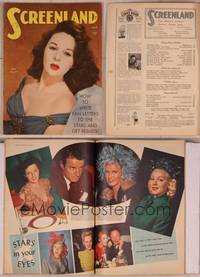 8v136 SCREENLAND magazine April 1946, portrait of Susan Hayward by Ray Jones from Copper Canyon!