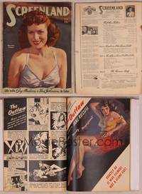 8v139 SCREENLAND magazine July 1946, portrait of Maureen O'Hara in bathing suit by Jack Albin!