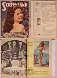 8v138 SCREENLAND magazine June 1946, close portrait of pretty Jeanne Crain by Frank Powolny!