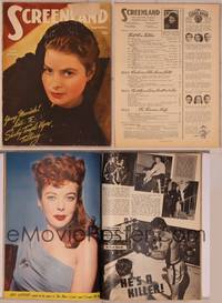 8v141 SCREENLAND magazine September 1946, close portrait of Ingrid Bergman by Ernest Bachrach!