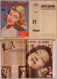 8v104 SILVER SCREEN magazine August 1941, great art portrait of Bette Davis by Marland Stone!