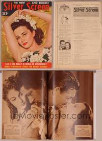 8v097 SILVER SCREEN magazine January 1941, portrait of Olivia de Havilland by Marland Stone!