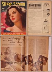8v099 SILVER SCREEN magazine March 1941, art portrait of sexy Hedy Lamarr by Marland Stone!