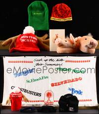 8v010 MISCELLANEOUS & HATS BULKLOT 11 promo items '80s-00s plus towel, slippers, and more!