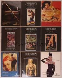 8v005 LOT OF CHRISTIE'S LONDON MOVIE POSTER AUCTION CATALOGS 9 books 1993-2003 Tony Nourmand's best!