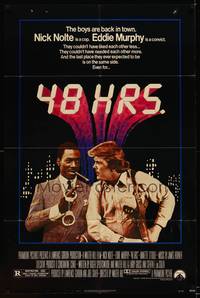 8w012 48 HRS. 1sh '82 Nick Nolte & Eddie Murphy couldn't have liked each other less!
