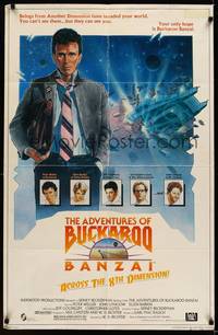 8w021 ADVENTURES OF BUCKAROO BANZAI 1sh '84 Peter Weller science fiction thriller!