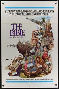 8w067 BIBLE 1sh '67 La Bibbia, John Huston as Noah, Stephen Boyd as Nimrod, Ava Gardner as Sarah