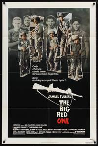 8w070 BIG RED ONE 1sh '80 directed by Samuel Fuller, montage of Lee Marvin & stars!