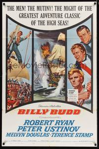 8w074 BILLY BUDD 1sh '62 Terence Stamp, Robert Ryan, mutiny & high seas adventure!