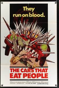 8w128 CARS THAT ATE PARIS 1sh '74 early Peter Weir, art of killer auto, Cars That Eat People!