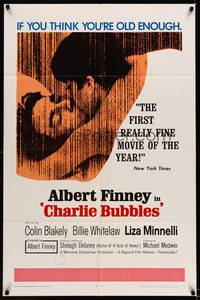 8w137 CHARLIE BUBBLES 1sh '68 Albert Finney, Colin Blakely, Billie Whitelaw, Liza Minnelli's first
