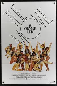 8w143 CHORUS LINE 1sh '85 Michael Douglas, photo of Broadway chorus group by Patrick Demarchelier!