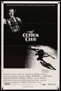 8w169 COTTON CLUB 1sh '84 Francis Ford Coppola, Richard Gere, cool art deco design!