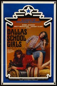 8w179 DALLAS SCHOOL GIRLS 1sh '81 sexy cowgirls in the hay, a touch of southern comfort!
