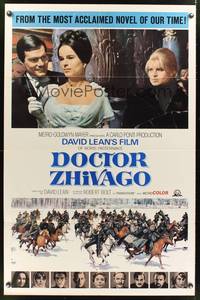 8w201 DOCTOR ZHIVAGO style B 1sh '65 Omar Sharif, Julie Christie, David Lean English epic!