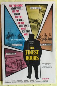8w263 FINEST HOURS 1sh '64 Winston Churchill, the century's most exciting man!