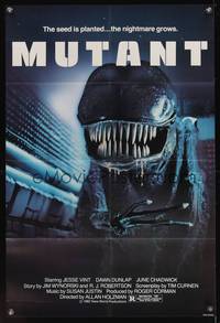 8w281 FORBIDDEN WORLD 1sh '82 Roger Corman, creepy image of alien knock-off, Mutant!