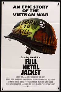 8w287 FULL METAL JACKET int'l 1sh '87 Stanley Kubrick bizarre Vietnam War movie!