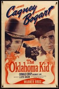 8w610 OKLAHOMA KID 1sh R43 James Cagney, Humphrey Bogart