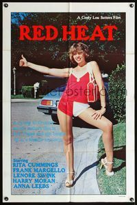 8w678 RED HEAT 1sh '81 sexy hitchhiker Rita Cummings gets caught up in a bizarre mystery!
