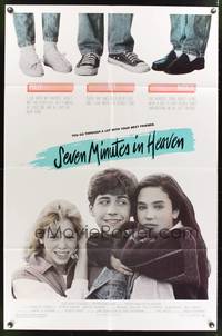 8w729 SEVEN MINUTES IN HEAVEN 1sh '85 young Jennifer Connelly, Byron Thames, Maddie Corman!