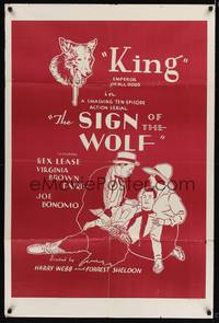 8w744 SIGN OF THE WOLF 1sh R40s serial from Jack London's story!