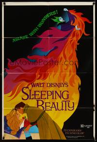 8w761 SLEEPING BEAUTY 1sh R70 Walt Disney cartoon fairy tale fantasy classic!