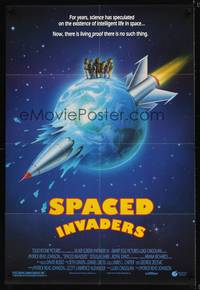 8w778 SPACED INVADERS DS 1sh '90 there is living proof that there is no intelligent life in space!