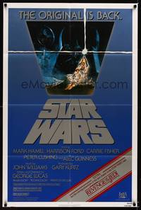 8w790 STAR WARS 1sh R82 George Lucas classic sci-fi epic, the original is back!