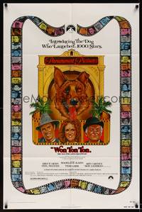 8w976 WON TON TON 1sh '75 cool Hollywood German Shepherd movie star dog art by Gentile!
