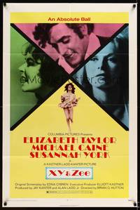 8w983 X Y & ZEE 1sh '71 Elizabeth Taylor, Michael Caine, Susannah York, Zee & Co.