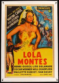 8x172 LOLA MONTES linen Argentinean '55 Max Ophuls, art of sexy circus performer Martine Carol!