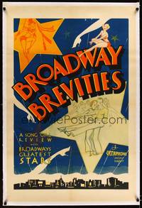 8x281 BROADWAY BREVITIES linen 1sh '35 Vitaphone song girl review with Broadway's greatest stars!