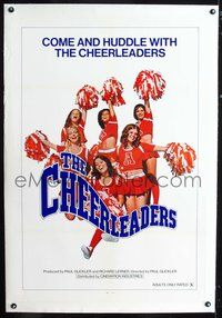 8x285 CHEERLEADERS linen 1sh '72 sexy cheerleaders sleep with the opponents to wear them out!