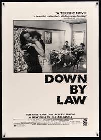 8x302 DOWN BY LAW linen 1sh '86 Jim Jarmusch, Roberto Benigni, Tom Waits, John Lurie