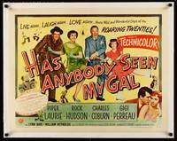 8x008 HAS ANYBODY SEEN MY GAL linen 1/2sh '52 Rock Hudson in raccoon coat, Piper Laurie, Coburn