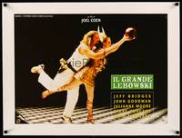 8x077 BIG LEBOWSKI linen Italian photobusta '98 Coen Brothers, Jeff Bridges bowling w/Julianne Moore