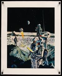 8x025 2001: A SPACE ODYSSEY linen 16x20 special poster '68 Kubrick, art of astronauts by McCall!