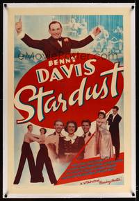 8x457 STARDUST linen 1sh '38 Benny Davis, one of the Vitaphone Broadway Brevities series!