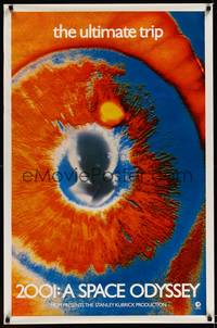 8y001 2001: A SPACE ODYSSEY 1sh 1970 most rare & desireable EYE poster, the ultimate trip!