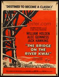 8y102 BRIDGE ON THE RIVER KWAI 30x40 '58 William Holden, Alec Guinness, David Lean classic!