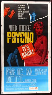 8y027 PSYCHO linen 3sh R65 sexy half-dressed Janet Leigh, Anthony Perkins, Alfred Hitchcock classic!