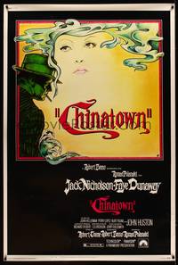 8y114 CHINATOWN 40x60 '74 great art of smoking Jack Nicholson & Faye Dunaway, Roman Polanski
