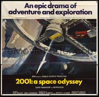 8y002 2001: A SPACE ODYSSEY 6sh '68 Stanley Kubrick classic, art of space wheel by Bob McCall!