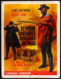 8y153 FOR A FEW DOLLARS MORE linen French 1p R70s Sergio Leone, different art of Eastwood by Mascii