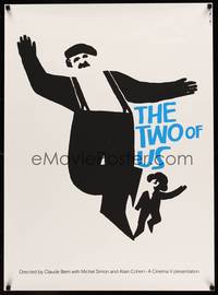 8y039 TWO OF US limited edition 26x40 silkscreen '67 wonderful art of Simon & boy by Saul Bass!