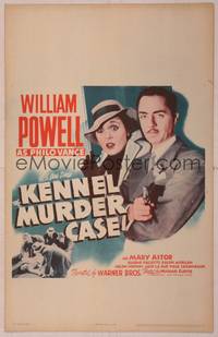 8y081 KENNEL MURDER CASE WC R42 great close up of William Powell as Philo Vance pointing gun!
