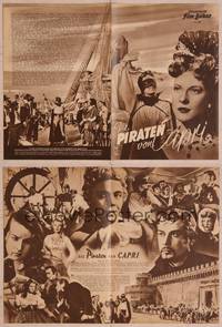 8z233 PIRATES OF CAPRI German program '50 Edgar Ulmer, Louis Hayward, great different images!