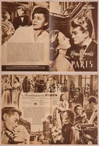 8z237 RENDEZVOUS IN PARIS German program '51 pretty French singer Annie Ducaux, Gilles Grangier